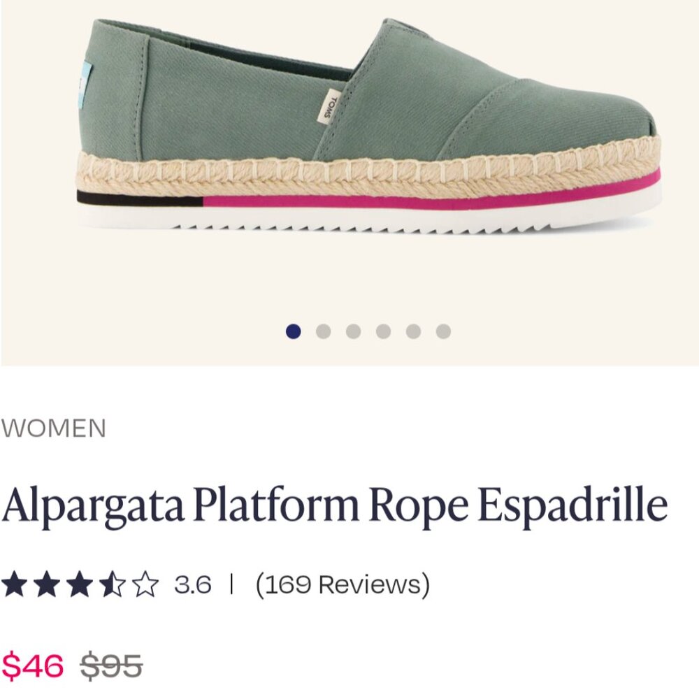TOMS woven platform Espadrille